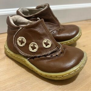 Livie & Luca London Velcro Leather Boot in Brown Size 5